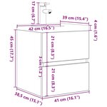 vidaXL Ensemble de meubles de salle de bain 2 Pièces gris béton