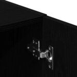 vidaXL Ensemble d'armoires de cuisine 3 Pièces noir bois d'ingénierie