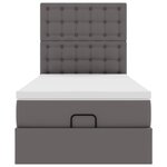 VidaXL Lit ottoman avec matelas gris 90x200 cm similicuir