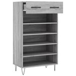 vidaXL Armoire à chaussures sonoma gris 60x35x105 cm bois d'ingénierie