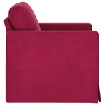 vidaXL Canapé Bordeaux 78 x 78 x 80 cm Velours