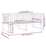 vidaXL Lit de jour sans matelas 90x200 cm bois de pin massif
