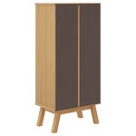 vidaXL Armoire à chaussures OLDEN gris et marron bois massif de pin