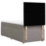 vidaXL Sommier à lattes de lit avec matelas Taupe 100x200 cm Tissu