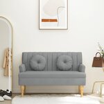vidaXL Banc avec coussins gris clair 113x64 5x75 5 cm tissu