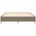 vidaXL Cadre de lit à ressorts taupe 160x200 cm tissu