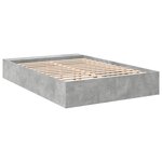 vidaXL Cadre de lit gris béton 140x190 cm bois d'ingénierie