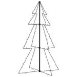 vidaXL Arbre de Noël cône 160 LED d'intérieur/d'extérieur 78x120 cm