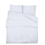 vidaXL Ensemble de housse de couette Blanc 135x200 cm Coton