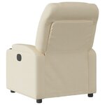 vidaXL Fauteuil inclinable en tissu crème