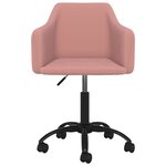 vidaXL Chaises pivotantes à manger lot de 2 Rose Velours