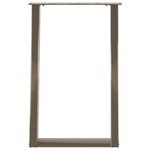 vidaXL Pieds de table à manger en U 2 pièces Acier naturel 50 x (72-73) cm Acier