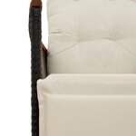 vidaXL Ensemble à manger de jardin 9Pièces coussins noir résine tressée