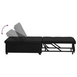 vidaXL Canapé-Lit Noir 194 x 67 x 37 cm tissu