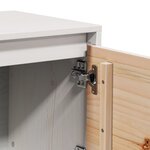 vidaXL Meuble TV Blanc 156x37x45 cm Bois de pin massif