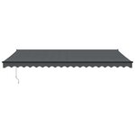 vidaXL Auvent rétractable automatique anthracite 5x3 m