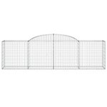 vidaXL Paniers à gabions arqués 17 Pièces 300x50x80/100 cm fer galvanisé