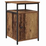 vidaXL Cabinet de chevet Vieux bois Bois d'ingénierie