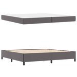 vidaXL Cadre de lit avec matelas Gris 200 x 200 cm Faux cuir