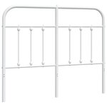 vidaXL Tête de lit métal blanc 120 cm