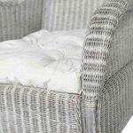 vidaXL Canapé avec coussin Gris Rotin naturel et lin