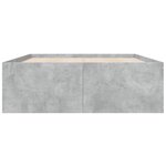 vidaXL Cadre de lit sans matelas gris béton 120x190 cm