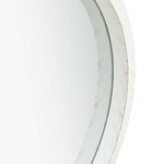 vidaXL Miroir mural avec sangle 40 cm Blanc
