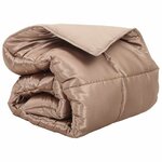vidaXL Duvet d'hiver Doré 220 x 240 cm Satin et Microfibre