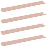 vidaXL Étagère flottante 4 Pièces Rose 80 x 9 x 2 5 cm Acier