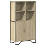 vidaXL Buffet haut chêne sonoma 79 5x35 5x137 5 cm bois d'ingénierie