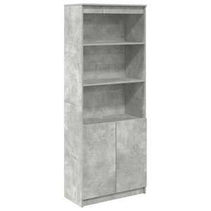 vidaXL Buffet haut gris béton 70x35x180 cm bois d'ingénierie