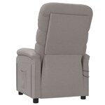 vidaXL Fauteuil électrique de massage Taupe Tissu