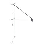 vidaXL Auvent rétractable manuel 200 cm Rayures bleues et blanches