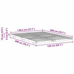 vidaXL Cadre de lit surélevé Marron 150 x 200 cm Bois massif en pin