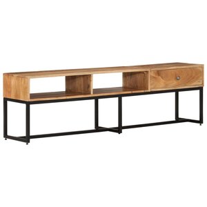 vidaXL Meuble TV 160x30x45 cm Bois d'acacia massif