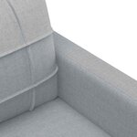 vidaXL Canapé à 2 places Gris clair 140 cm Tissu
