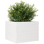vidaXL Jardinière blanc 60x60x45 5 cm bois de pin massif