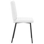 vidaXL Chaises à manger lot de 4 blanc similicuir