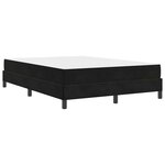 vidaXL Lit boxspring avec matelas Noir 140 x 190 cm Velours