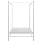 vidaXL Cadre de lit à baldaquin sans matelas blanc 140x200 cm métal