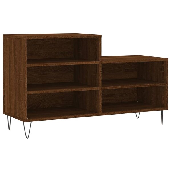 vidaXL Armoire à chaussures Chêne marron 102x36x60cm Bois d'ingénierie