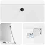vidaXL Meuble TV mural 78 5 x 41 x 30 cm Blanc brillant