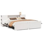 vidaXL Lit bibliothèque sans matelas blanc 180x200 cm bois pin massif