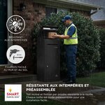 Boîte à colis Extra-Large Noir 1 porte Couvercle incliné Acier galvanisé SMART PARCEL BOX™