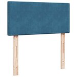 vidaXL Cadre de lit ottoman avec matelas bleu foncé 90x190 cm velours