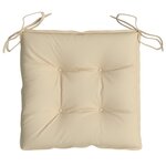 vidaXL Coussins de palette lot de 2 beige 50x50x7 cm tissu oxford