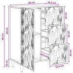 vidaXL Buffet Blanc 66 x 34 5 x 90 cm Bois d'ingénierie