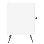 vidaXL Cabinet de chevet Blanc brillant 43 x 34 5 x 50 cm
