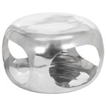 vidaXL Table basse aluminium 50x50x30 cm argenté