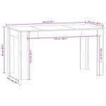 vidaXL Table à manger chêne fumé 140x74 5x76 cm bois d'ingénierie